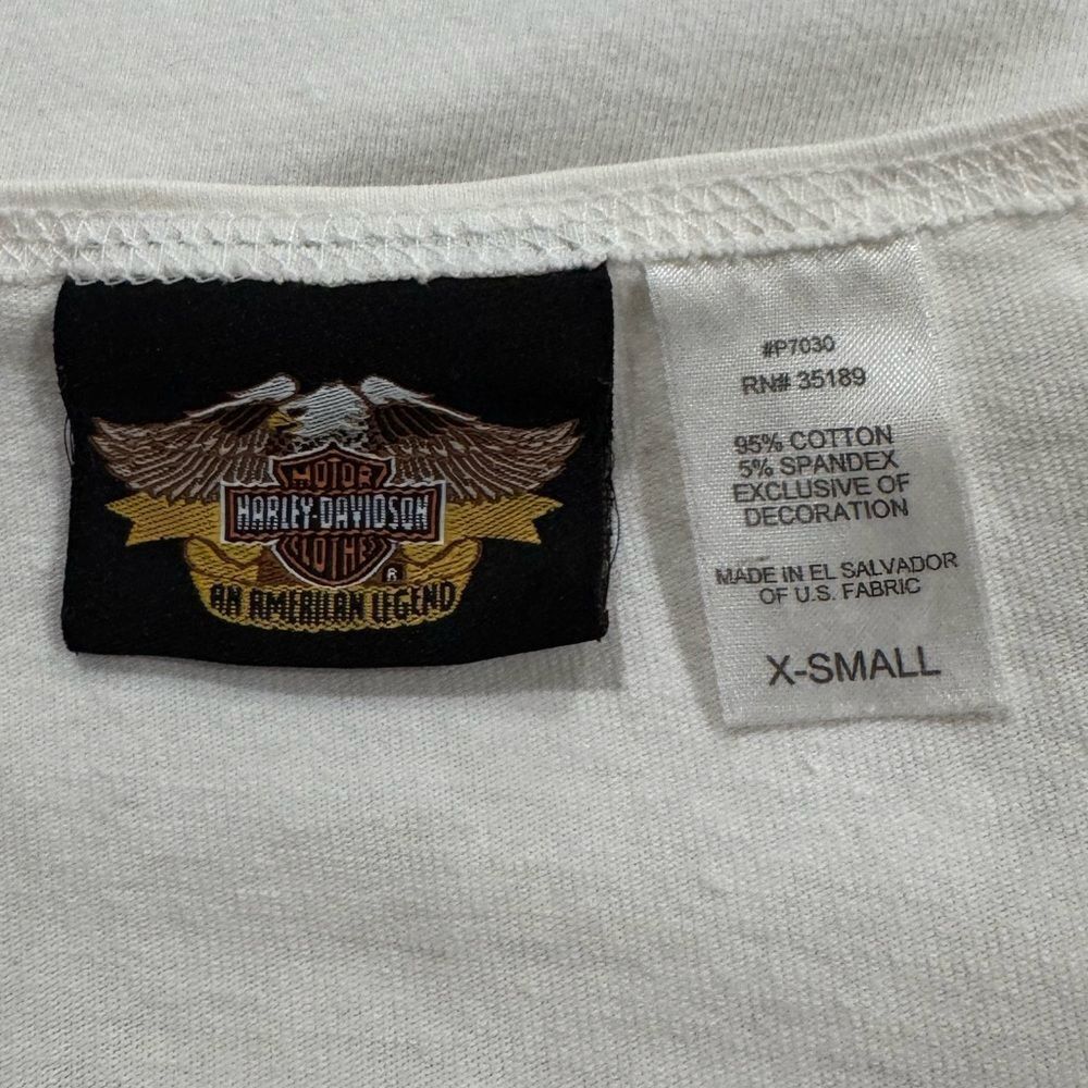 Harley Davidson White Long Sleeve Shirt Women’s XS - Picture 2 of 2